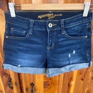 Arizona Jean Company Women's Dark Blue Jean Shorts